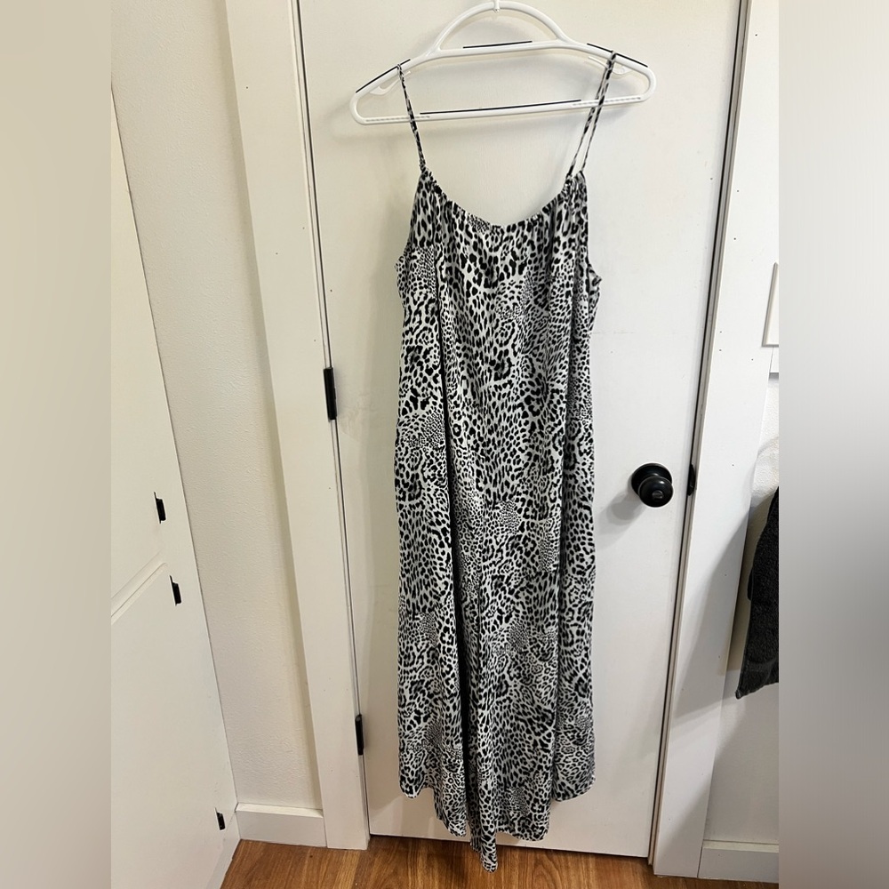 Anthropologie summer jumpsuit in animal print size M